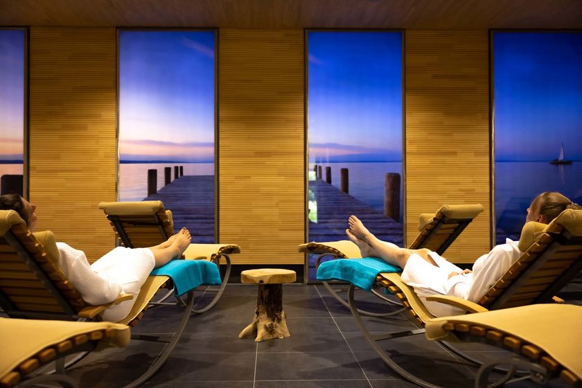 Ruheraum im Saunabereich im Wellness- und Gesundheitspark Thermarium in Bad Schönborn
